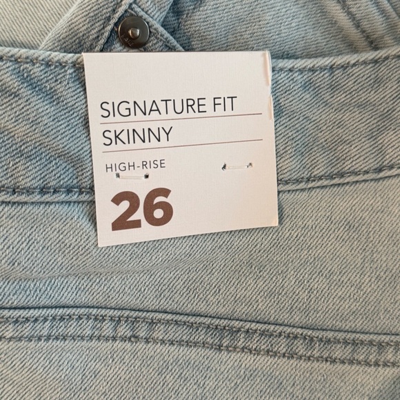 LANE BRYANT Signature Fit High Rise Skinny Jeans Light Wash Size 26 NEW - Picture 5 of 9